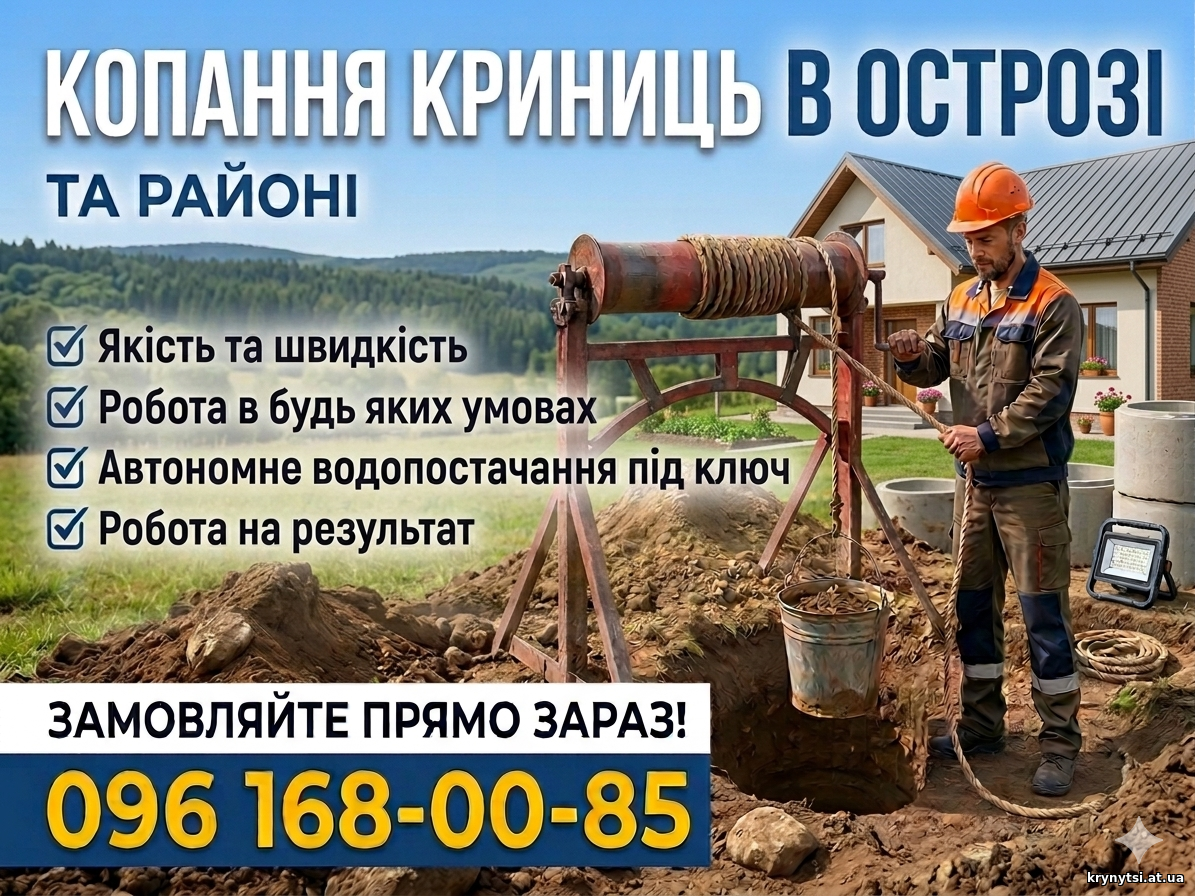 Копання криниць Острог